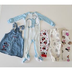Disney Baby Girl Toddler Minnie Mouse Bundle Size 12 months - 5 items total